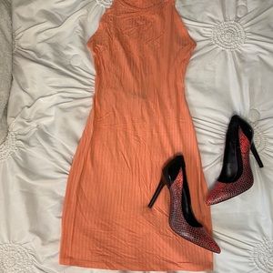 Peach sexy ribbed dress 🤍3 for $12
